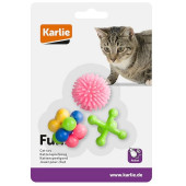 Котешка играчка KARLIE Rubber Cat toy цветни гумени топки