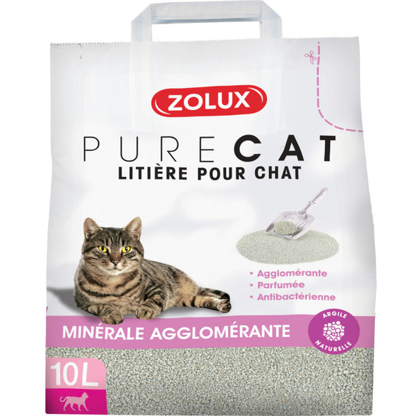 Тоалетна за котки Zolux PURECAT - ароматизиран бентонит 10л.