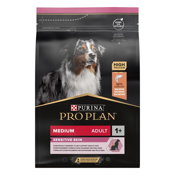 Purina PRO PLAN Adult Medium Sensitive сьомга OPTIDERMA;