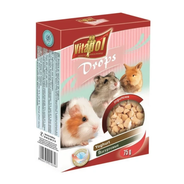 Лакомство за гризачи и зайци DROPS for small animals, yoghurt бонбони с йогурт