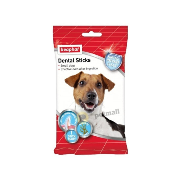 Лакомства за здрави зъби - Beaphar Dental Sticks - със спирулина и зелен чай 7 броя