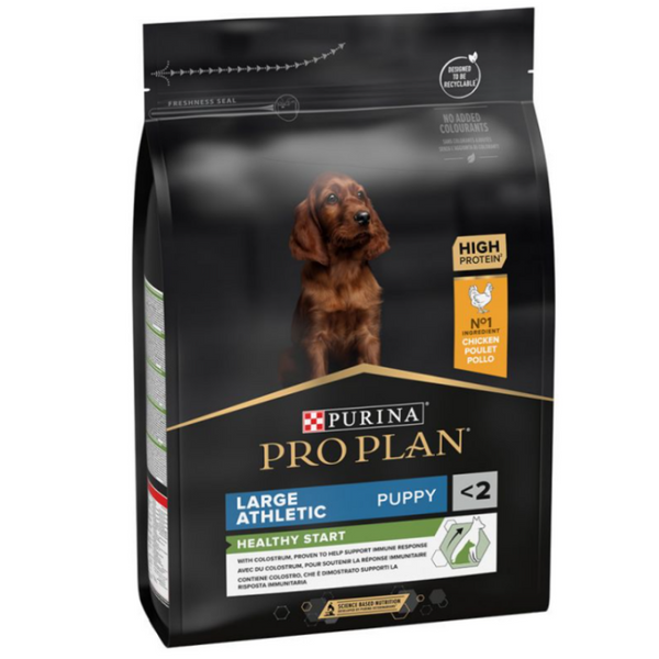 Суха храна за куче Purina PRO PLAN Dog Opti Start Large Puppy Athletic пиле;