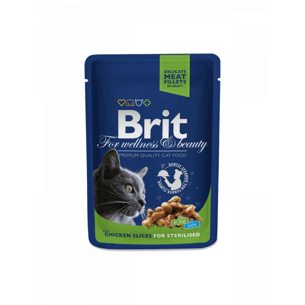 Пауч за котка Sterilized Brit Premium Cat pouch 100гр.