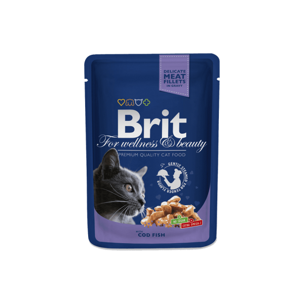 Пауч за котка Brit Premium Cod Fish 100гр.