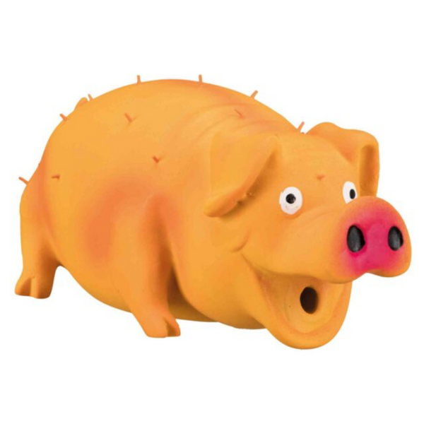 Латексова кучешка играчка Trixie Bristle pig прасенце със звук