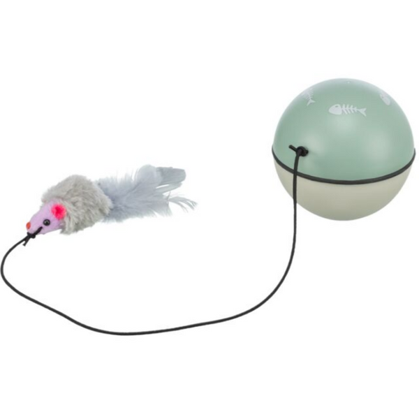 Интерактивна котешка играчка Trixie Turbinio ball автоматична топка с мишка