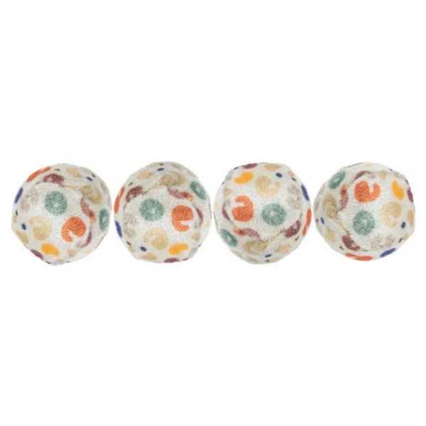 Котешка играчка Trixie Set of balls with leopard print комплект от 4 броя топки с леопардов принт