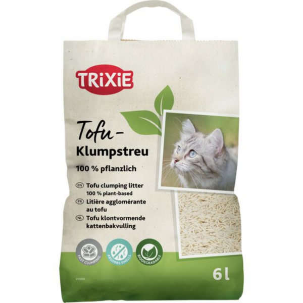 Trixie Tofu Cat Litter слепваща натурална котешка постелка от тофу