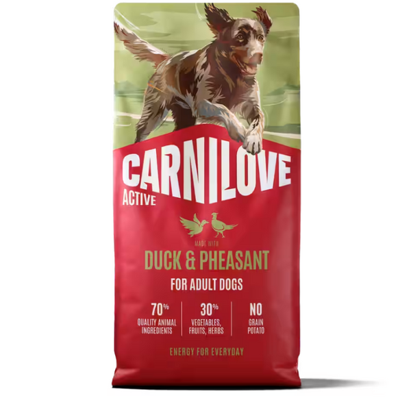 NEW 100173682 Carnilove Active Dog Dry Made with Duck & Pheasant for Adult All Breeds 1,5 kg суха храна за куче
