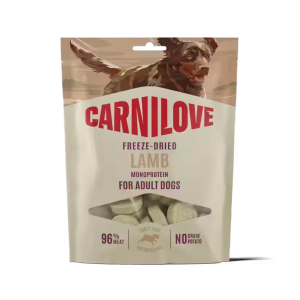 NEW 101112425 Carnilove Dog Freeze Dried Lamb 60 g лакомство за куче