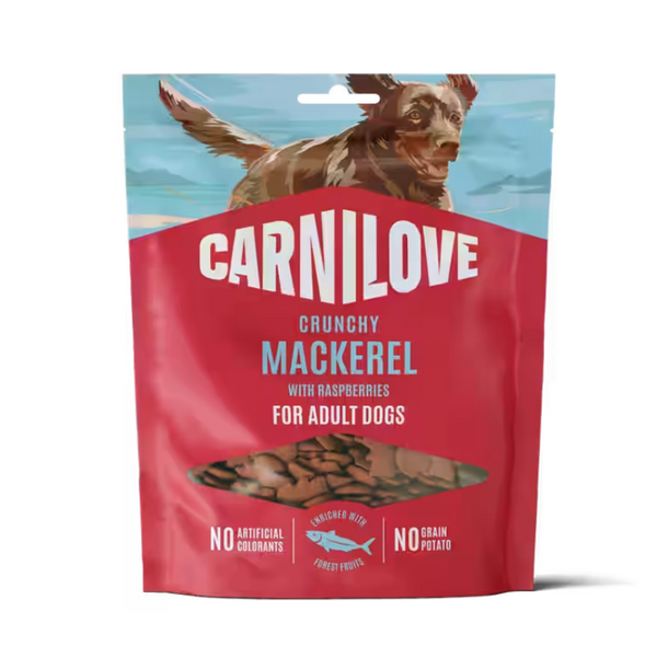 NEW 103100800 Carnilove Dog Crunchy Snack Mackerel with Raspberries 200 g лакомство за куче
