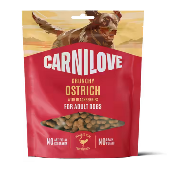 NEW 103100796 Carnilove Dog Crunchy Snack Ostrich with Blackberries 200 g лакомство за куче