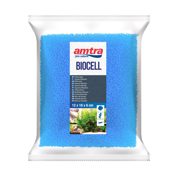 Фина синтетична гъба идеална за механично филтриране Amtra BIOCELL BLUE FOAM 18x12x6 см