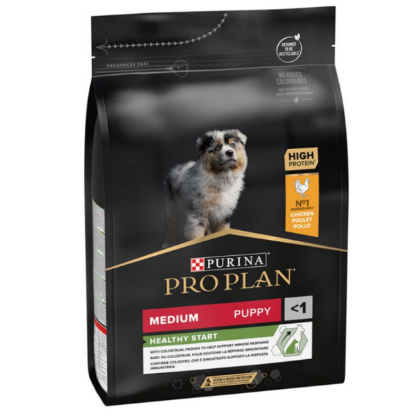 Суха храна за малки кученца от средни породи Purina PRO PLAN Opti Start Puppy Medium Chicken;