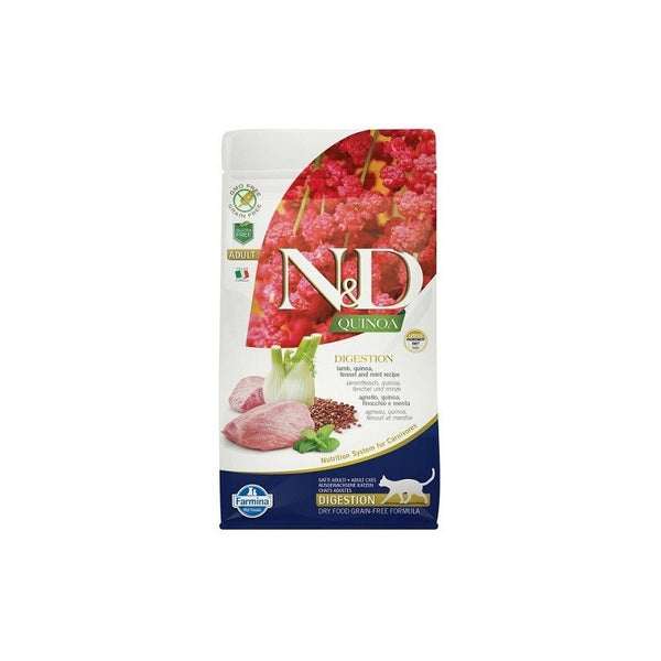 Храна за котки N&D CAT QUINOA DIGEST LAMB - с агнешко , копър и мента, вземи 1,5 кг.