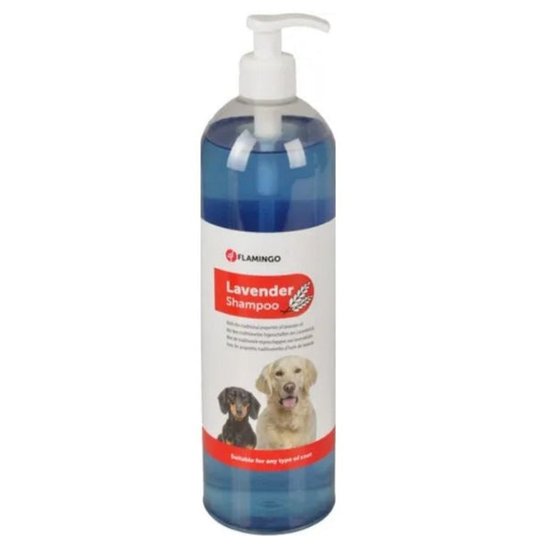 Шампоан с лавандула за всеки тип козина за кучета и кученца Flamingo LAVENDER SHAMPOO 1L - с дозатор за лесна употреба