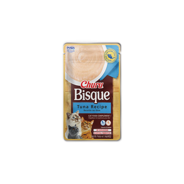 Пауч за котки Ciao Cat Wet Bisque Tuna Recipe френска супа, биск, мус от риба тон в собствен сос, перфектната заливка за гранулирана храна при капризни котки; №1 в света мокро лакомсвто за котки