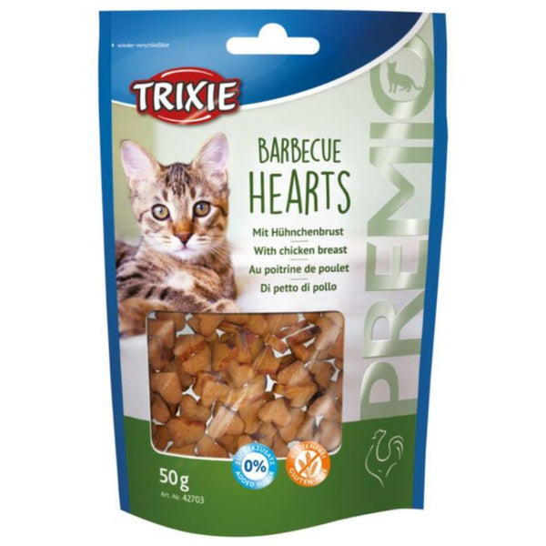 Лакомство за котки Trixie PREMIO Barbecue Hearts пилешки сърчица