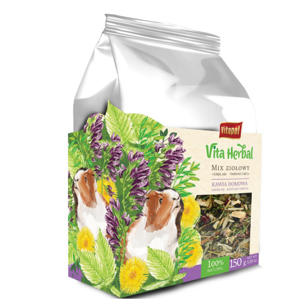 ZVP-4162 VITA HERBAL for cavia, herbal mix, 1 pcs x 150 g сушени билки за морско свинче/4бр в кутия/