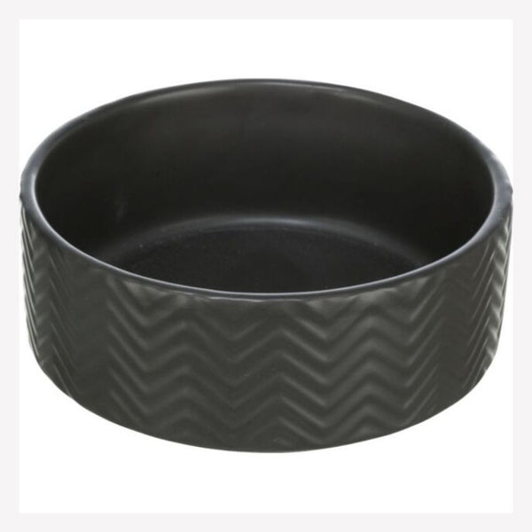Керамична купа с релефен дизайн Trixie Ceramic Bowl в черен цвят