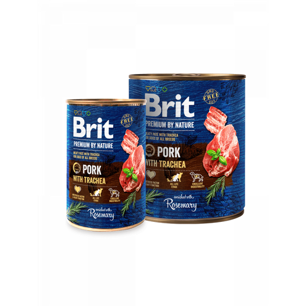 Brit Premium by Nature Pork with Trachea - консервирана храна за кучета със свинско и трахея