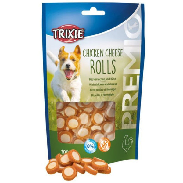 Лакомство за кучета Trixie PREMIO Chicken Cheese Rolls хапки с пилешко месо и сирене