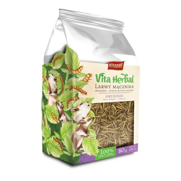 ZVP-4158 VITA HERBAL for small animals, mealworms, 1 pcs x 80 g сушени билки за малки животни/4бр в кутия/