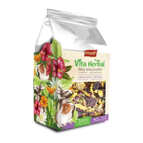 ZVP-4145 VITA HERBAL for small animals, flower mix, 1 pcs x 50 g сушени билки за малки животни/4бр в кутия/