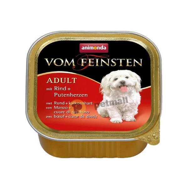 Animonda Vom Feinsten Classic Beef Turkey Hearts - 150 гр. кучешки пастет с телешко и пуешки сърца, за пораснали кучета, над 1 година