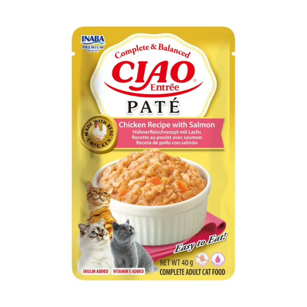 EU203Y CIAO Entrée Paté Chicken Recipe with Salmon пауч за котки 40гр