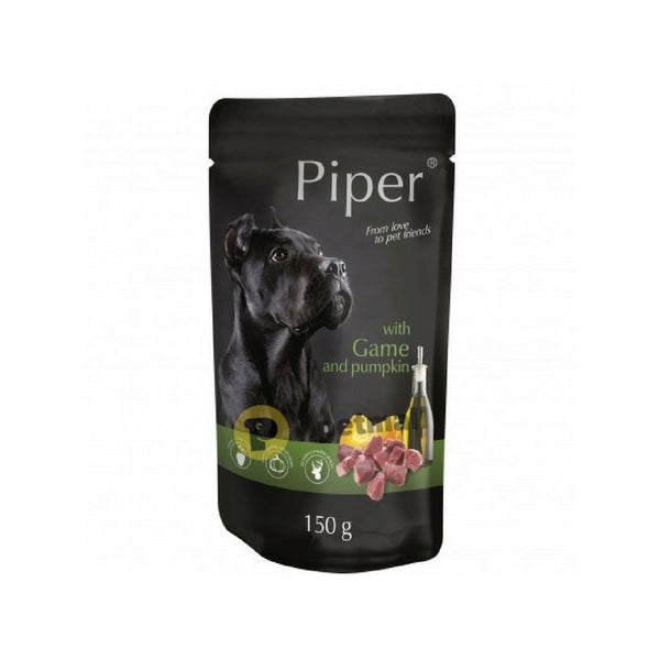 Пълноценна храна за кучета Piper пауч 150 гр. с дивеч, тиква и добавено ленено масло