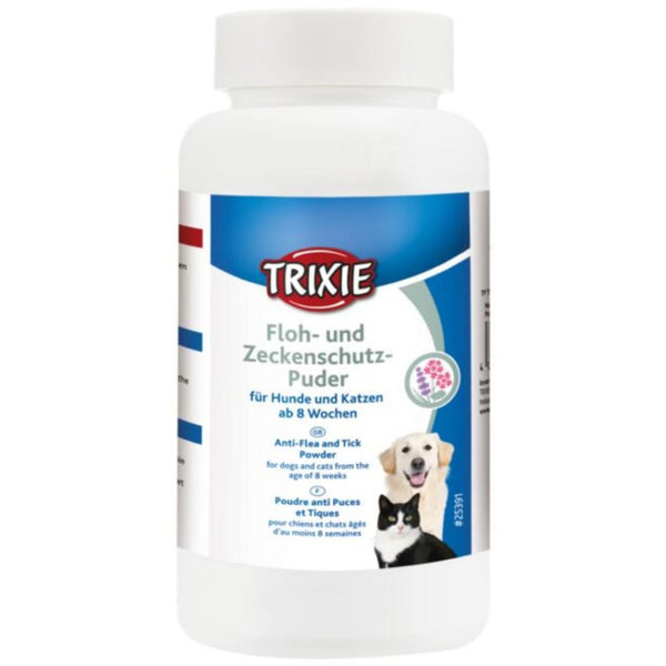 Противопаразитна пудра Trixie Flea and tick protection powder за кучета и котки
