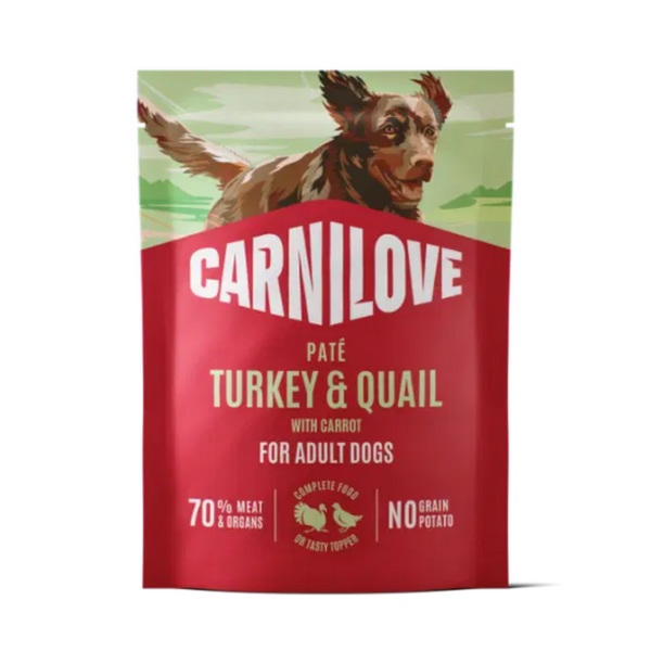 101112431 Carnilove Dog Pouch Paté Turkey & Quail with Yellow Carrot 300 g