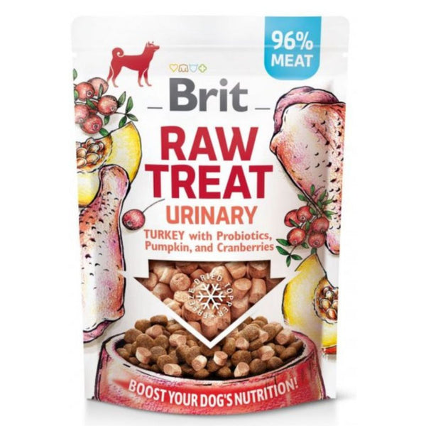 Кучешко лакомство за подпомагане на уринарния тракт Brit Raw Treat Urinary. Freeze-dried treat and topper от Сурово лиофилизирано – 96% ПРЯСНО ПУЕШКО МЕСО