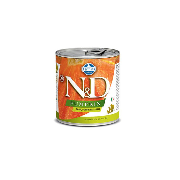 Консерва за кучета N&D DOG BOAR PUMPKIN&APPLE - с глиганско,тиква и ябълка