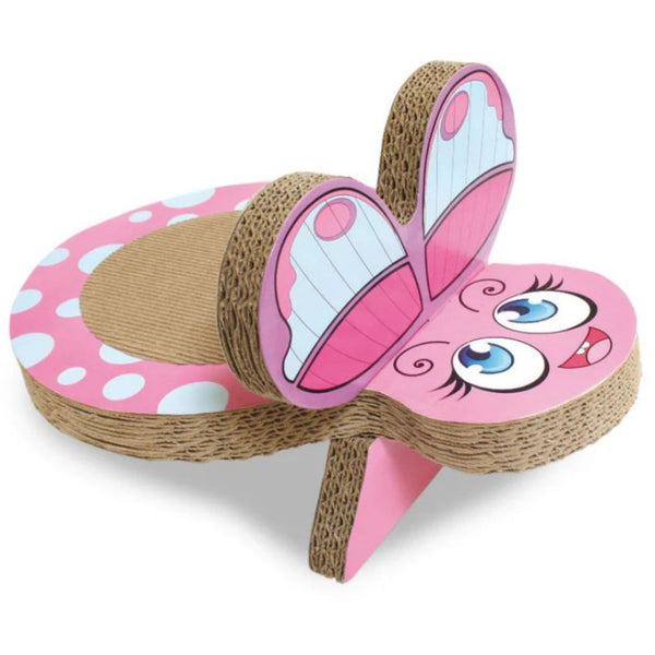 Картонена драскалка за котки Croci Dora Butterfly Scratching Post във формата на пеперуда