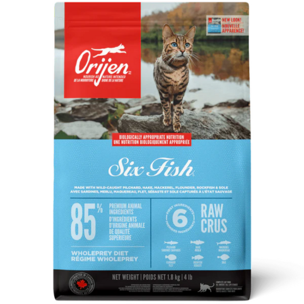 Суха храна за котка Orijen Six Fish for Cats 5,4кг.