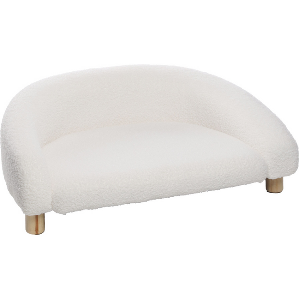 Мек диван за кучета и котки Flamingo Dorado 77x50 см в елегантен бял цвят