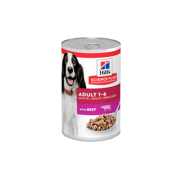 Консервирана храна за куче Hills Science Plan Dog Adult с телешко 370гр.