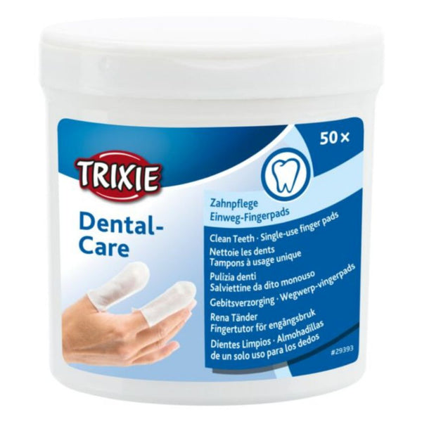 Еднократни напръстници за дентална хигиена Trixie Fingerlings for tooth care за кучета, котки и други малки животни
