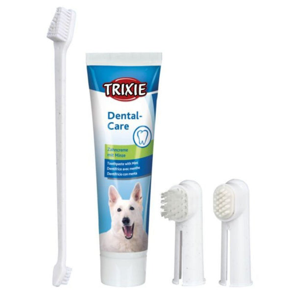 Комплект паста и четки за зъби Trixie Dental Hygiene Set за кучета