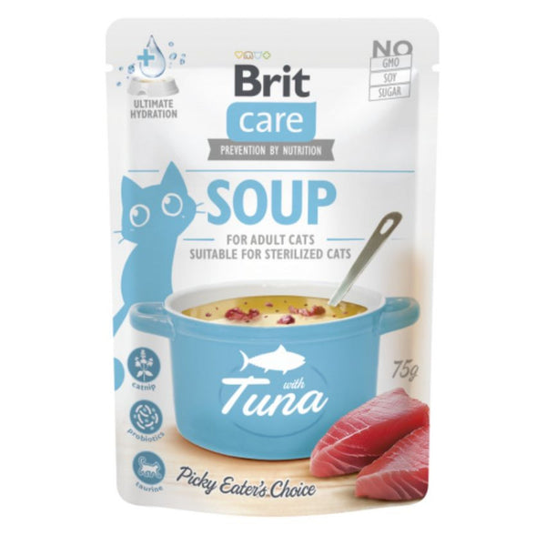 Супа за котки Brit Care Cat Soup with Tuna фино месо от риба тон в бульон, БЕЗ зърнени култури