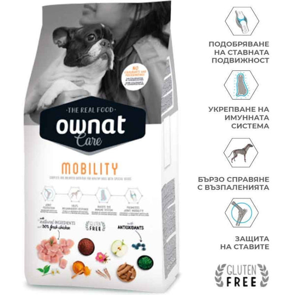 Профилактична храна за кучета Ownat Care Joint/Mobility - за поддържане на здравето на ставите и подобряване на мобилността, БЕЗ ГЛУТЕН