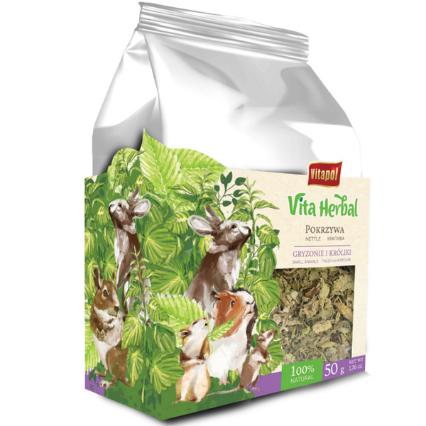 ZVP-4160 VITA HERBAL for small animals, nettle, 1 pcs x 50 g сушени билки за малки животни/4бр в кутия/