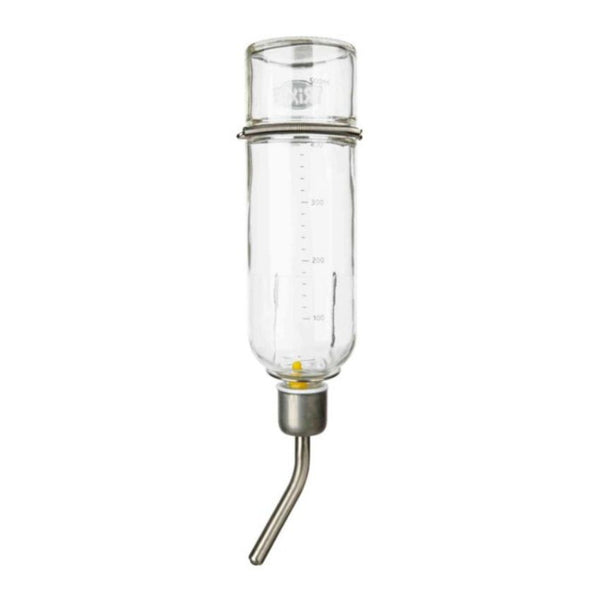 Стъклена поилка за гризачи Trixie Water bottle with spring с плаващ индикатор за нивото на водата