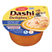Деликатесен бульон за котки Dashi Delights Chicken with Tuna с късчета пилешко филе и риба тон