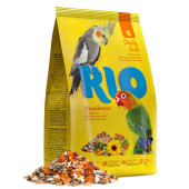 Пълноценна храна за средни папагали RIO Feed for parakeets с плодове от офика, ленено семе и калций