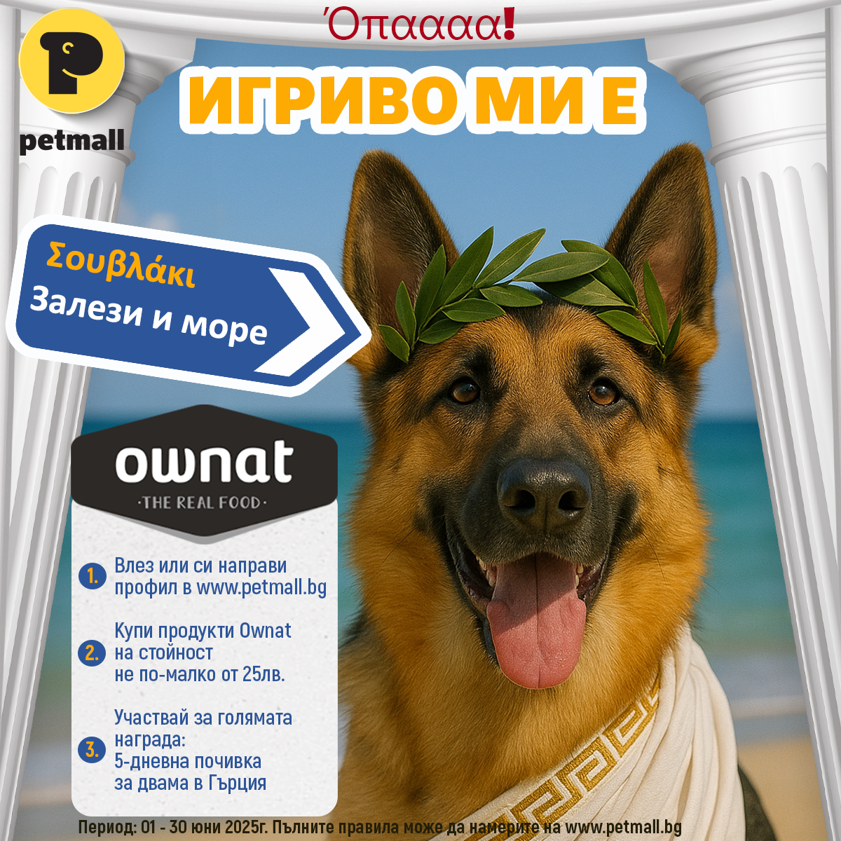 СПЕЧЕЛИ ПОЧИВКА В ГЪРЦИЯ С OWNAT