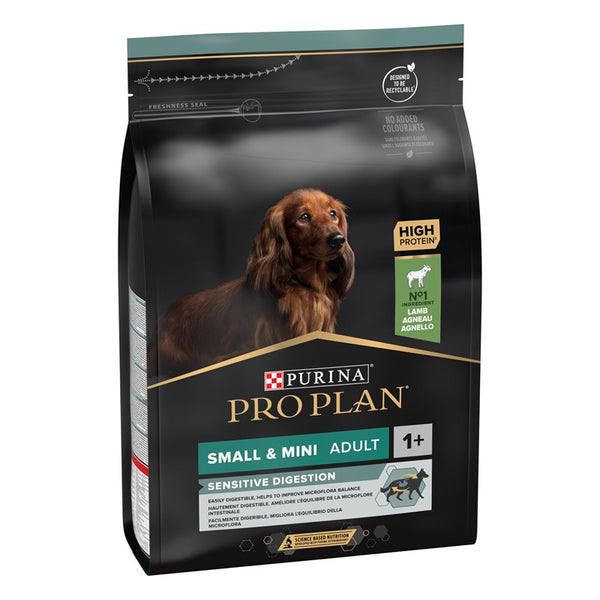 Purina Pro Plan Small & Mini Adult Sensitive Digestion - суха храна за пораснали кучета от малки и мини породи с агне
