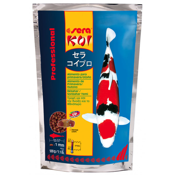 Ко-екструдирана храна за Кои SERA KOI PROFFESIONAL SPRING AND AUTUMN FOOD 500гр.